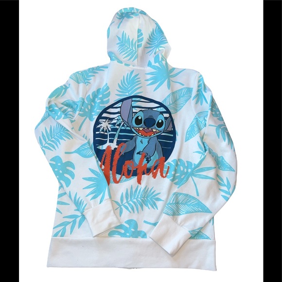 Disney Tops - Disney Parks Stitch Hoodie Sweatshirt M